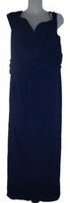 City Chic Women’s Navy Sleeveless Ruched Bodice  Maxi Dress Size XXL  BG22