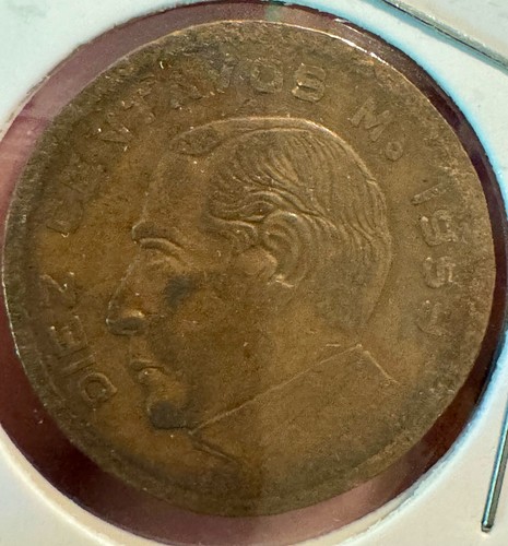 Mexico 10 Centavo 1959 Brass - Picture 2 of 3
