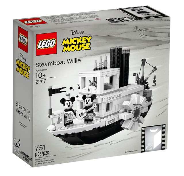 New LEGO IDEAS 21317 DISNEY STEAMBOAT WILLIE Last Error Box #24 Rare