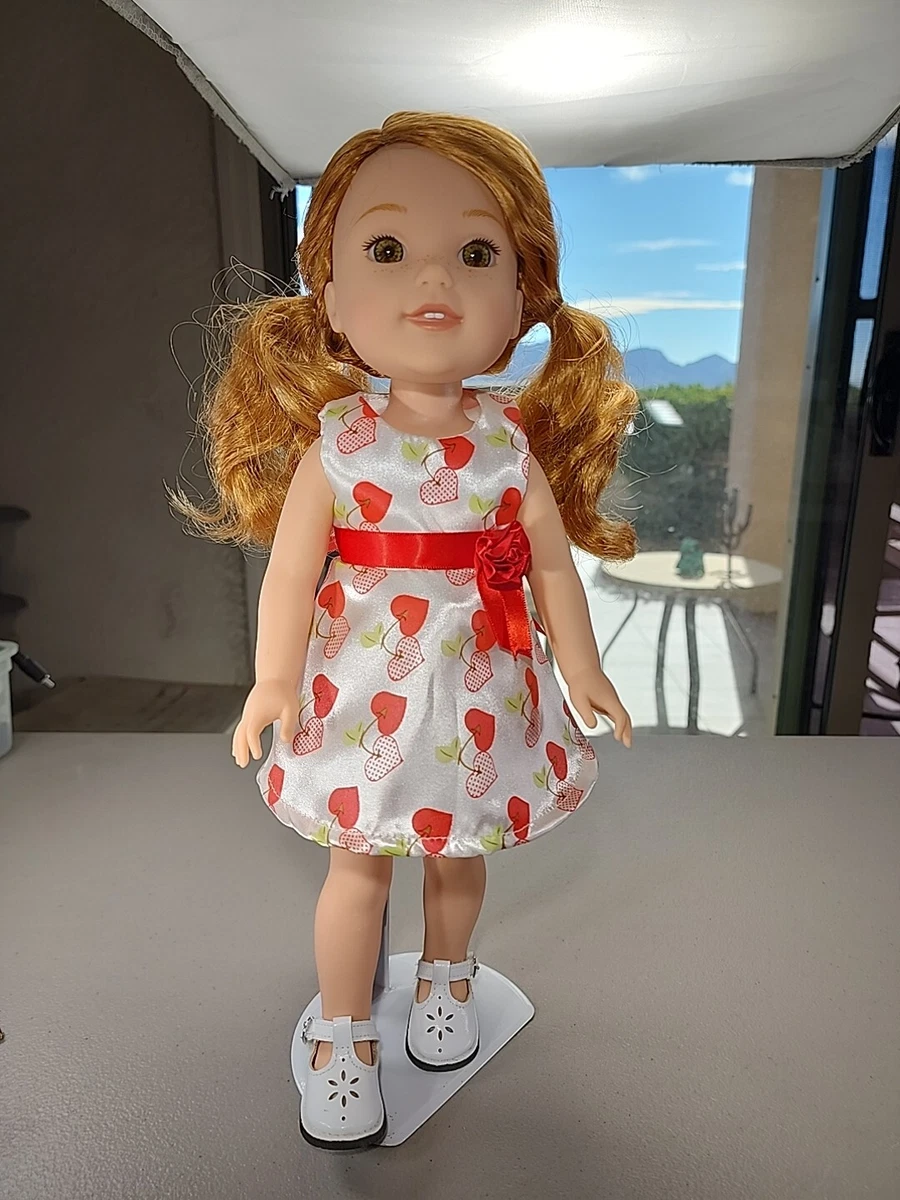 American Girl Doll DNJ70 14.5 in Wellie Wishers Willa Cherry