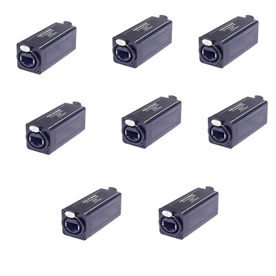8 Neutrik EtherCon RJ45 Coupler Extension Pass Through Adapters