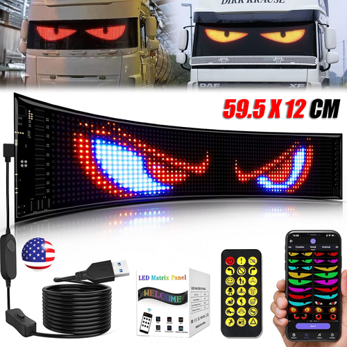 Truck-Specific Devil's Eye LED-Screen Car Eye Light Truck Dynamic LED Light USA - Foto 18 di 20