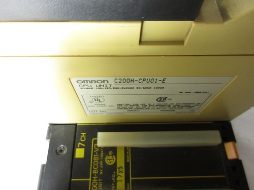 Omron, SYSMAC, 8-Slot Rack, Processor, and I/O Modules, C200H-CPU01-E, Used - Picture 4 of 12