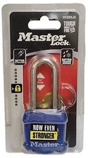BRAND NEW Master Lock 312DLH Laminated Steel Pin Tumbler Padlock Blue