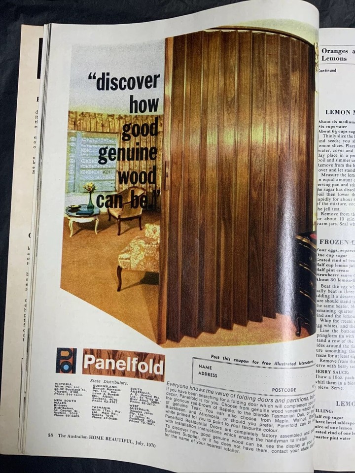 Australian Home Beautiful July 1970 Vintage 1970s Home Decoration