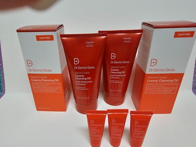 Dr. Dennis Gross 2 pcs 6 oz Vitamin C Lactic Creamy cleanser+ 3 travel size .25