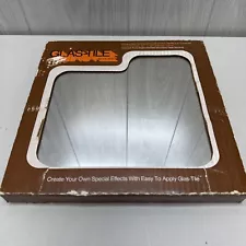 NOS Vintage 70's Glas-Tile Hoyne Glass Mirror Wall Tiles 12" X 12" / One Dozen