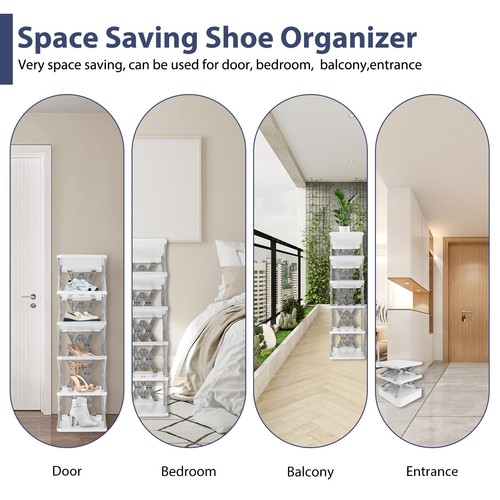 Shoe Storage Organizer Adjustable Space Saving Shoe Slots Shelf for House* - Picture 6 of 11
