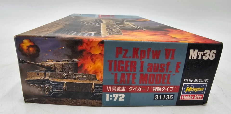 Hasegawa 1/72 Pz. Kpfw VI Tiger I Ausf. E Late Model 31136-NUEVO Foto 2 de 3