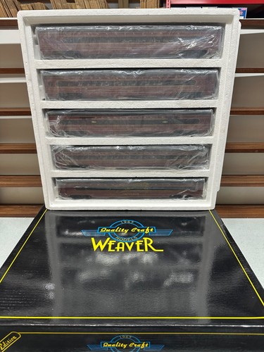 Weaver G1131-S 80’ Pennsylvania 5 Car Scale Aluminum Passenger Set 2 Rail O NIB