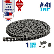  41 Roller Chain 3 Feet with 1 Connecting Link Go-karts, Scooters and Mini Bike