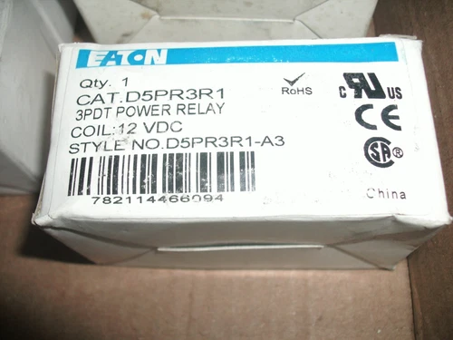 EATON D5PR3R1 3PDT POWER RELAY 12VDC COIL - 4 AVAILABLE