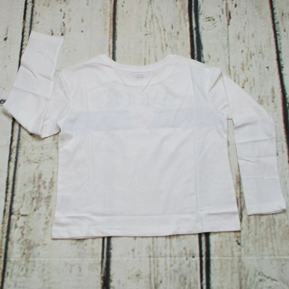 Camiseta Crazy 8 Little Girl Mediana (7/8) Manga Larga Amour Heart Rosa Azul Blanco Foto 2 de 4