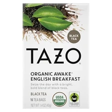TAZO Organic Awake English Breakfast Black Tea, 16 Total Tea Bags