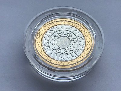 Simply-Coins~ 2006 SILVER PROOF TECHNOLOGY TWO 2 POUND COIN