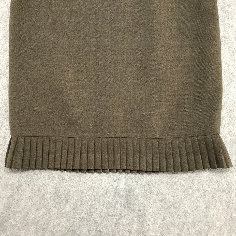 Юбка Alfani женская размер 6 боковая на молнии коричневая прямая плиссированная подол предметы первой необходимости для карьеры - Изображение 4 из 4