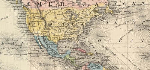 Antique Map "Johnson's Map of the World on Mercator's Projection" Johnson, 1866 - Picture 11 of 16