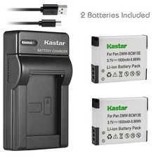 Kastar 2 Battery  Charger for Panasonic Lumix DMW-BCM13E/PP DMC-ZS30 TS5 ZS40K