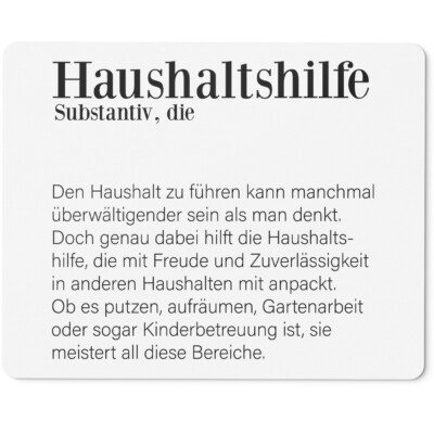 Definition Haushaltshilfe. Beruf Arbeit Job 10401005245
