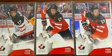 CONNOR McDAVID..2015 TEAM CANADA JUNIOR..TRIO ROOKIE BASE CARDS CARD..49..90..98
