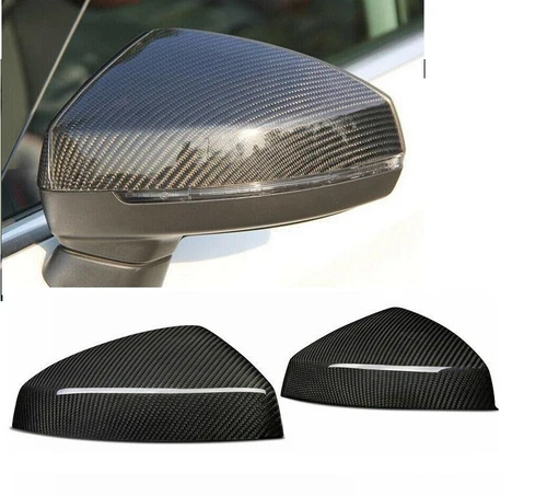 REAL CARBON FIBER MIRROR COVERS FOR 14-19 AUDI A3 S3 RS3 WITH OUT LANE ASSIST