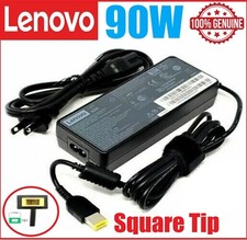 Genuine Lenovo Carbon X1 T540 T560 T450 T550 90W AC Adapter Charger Square Tip
