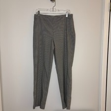 TALBOTS Heritage Black White Houndstooth Side Zip Pant Size 10