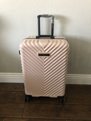 karl lagerfeld luggage pink