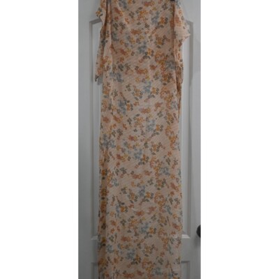 Womens Long Scarf Floral Design