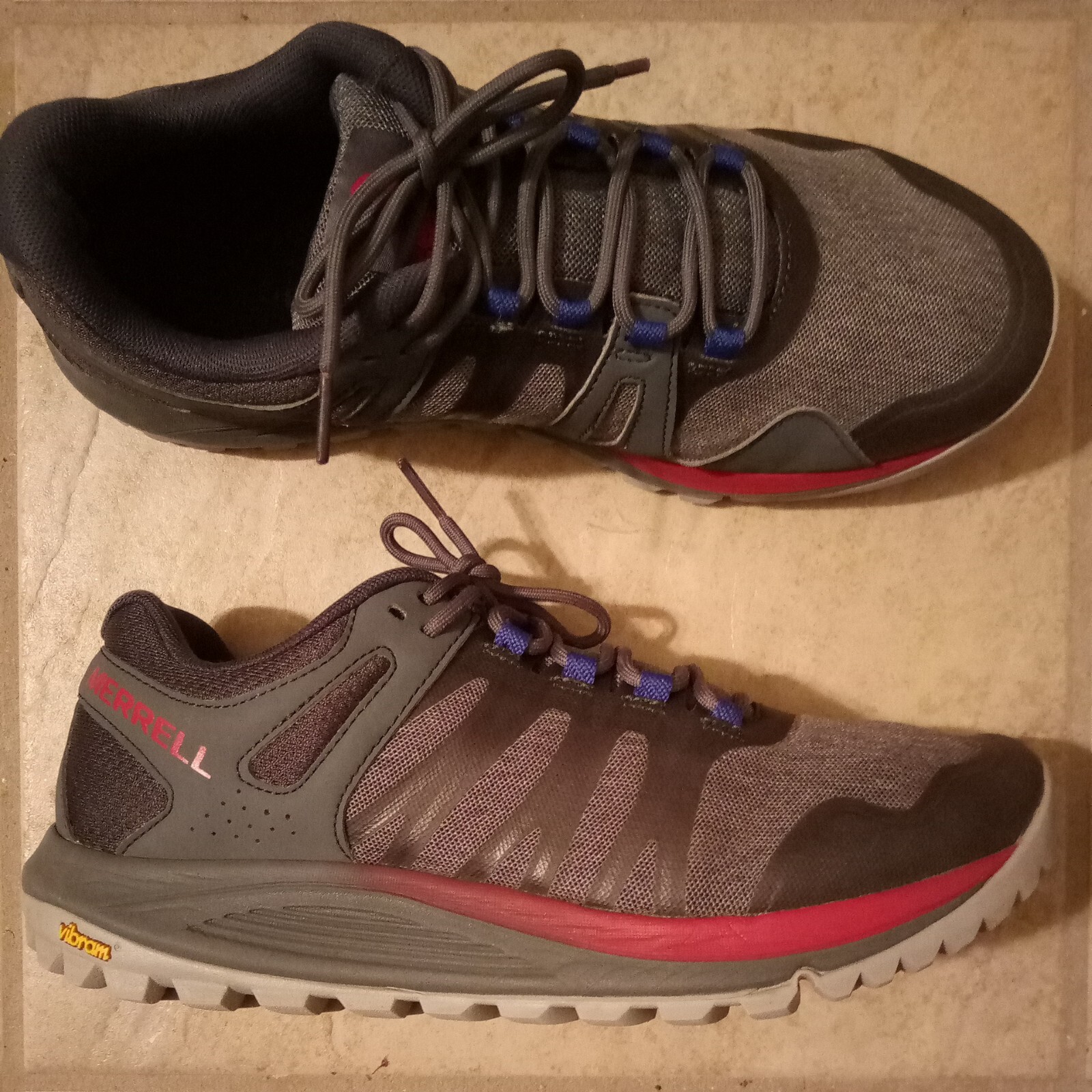MERRELL NOVA Gore Tex Vibram Uomo Nero e Grigio Scarpe da Escursionismo Outdoor 8 5M