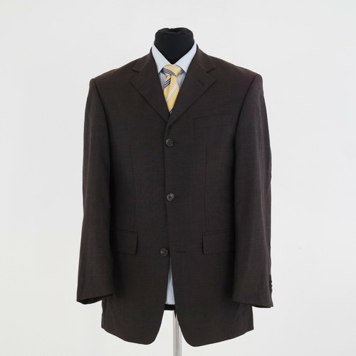 Abrigo deportivo vintage marrón oscuro talla 40S para hombre Lana Blazer - Imagen 4 de 13