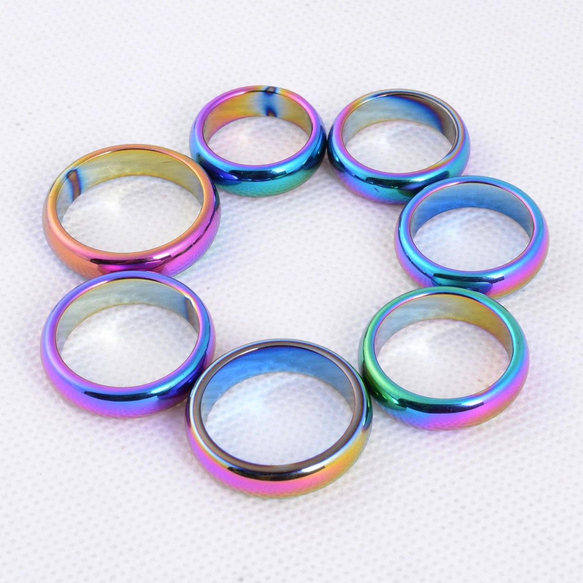 Hematite sale ring rainbow