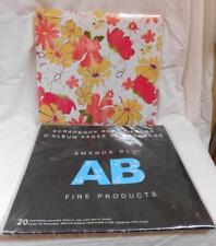 New - Top-Loading 20 Page Scrapbook With 20 Refill Pages - Floral Design