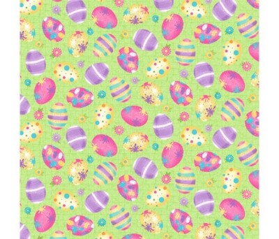 Fat Quarter Henry Glas Hoppy Ostern Wichtel Eier Pinsel 100% Baumwollstoff