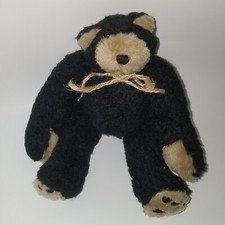 Black Brown Teddy Bear Plush Jointed 10" Stuffed Animal Bee Bumblebee Boyds