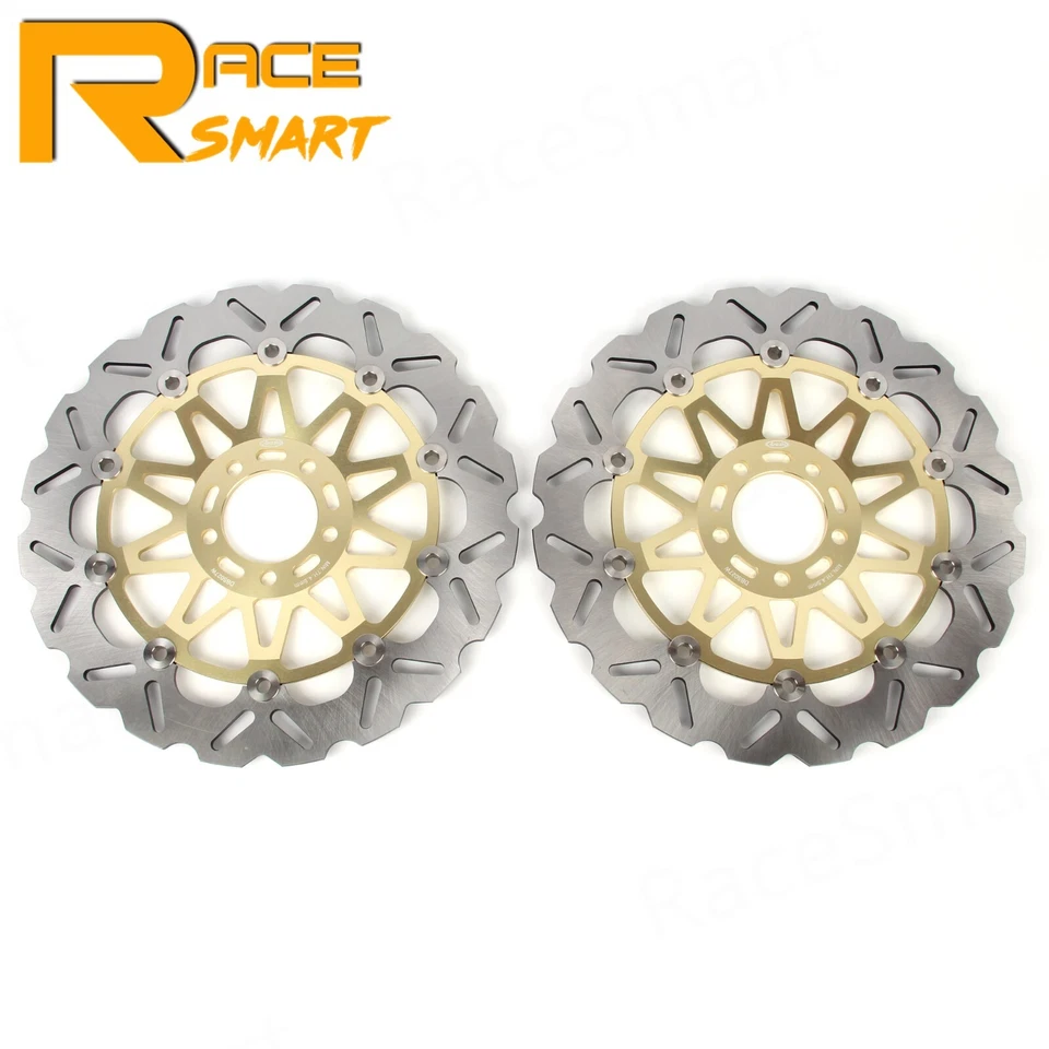 Juego de pastillas orgánicas rotores de disco de freno delantero para Kawasaki Ninja ZX9R ZX900 2002 2003 Foto 2 de 4