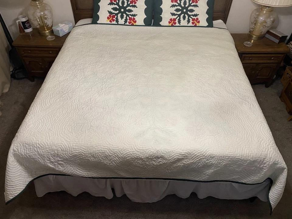 Fundas de almohada hawaianas 100 % acolchadas a mano colgantes de pared King 80x106" Foto 4 de 4