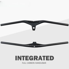 Carbon Fibre MTB Bicycle Handle Bar -17 Degree Integrated Handlebar Stem 28.6mm