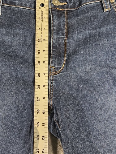 Silver Jeans Bleecker High Rise Blue Denim Dark Wash Stretch Size 20/29L - Picture 3 of 8
