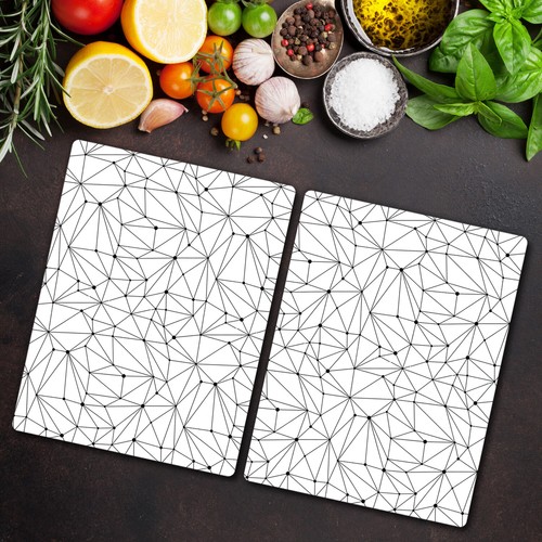 Planche à Découper Ronde En Verre Trempé 40cm - Motif Vagues Océan, Coloray, Neuf