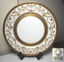 Chas Field Haviland DYNASTY GOLD Dinner Plate(s) Mint !