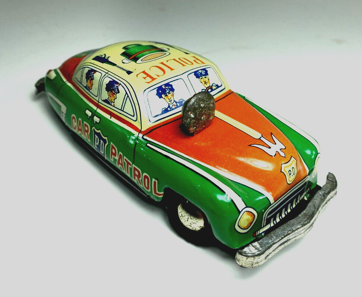 Vintage Kokyu Japan Tin Crank or Friction Tin Police Patrol Car | eBay
