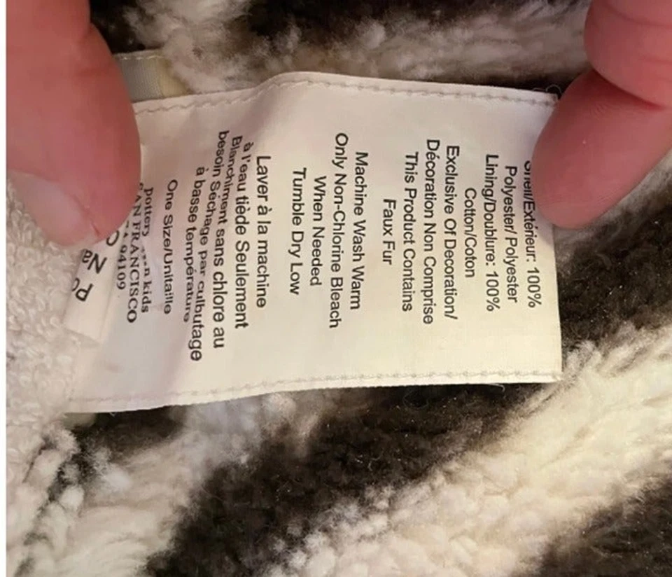 Toalla de baño con capucha con estampado de cebra de piel Nanhai Pottery Barn Kids Foto 3 de 4