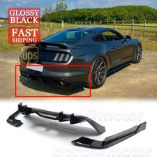 For Ford Mustang 15-17 HN Style Glossy Rear Bumper Diffuser W/ Corner Extension