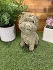 STONE GARDEN DETAILED SITTING TERRIER WESTIE YORKIE DOG GIFT STATUE ORNAMENT