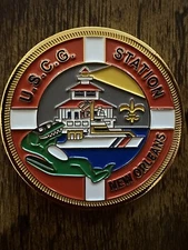 USCG Station New Orleans Challenge Coin; STA NOLA, New Canal Lighthouse
