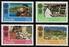 Tuvalu 1983 World Communications Year - Complete Set Of Four Stamps - MUH