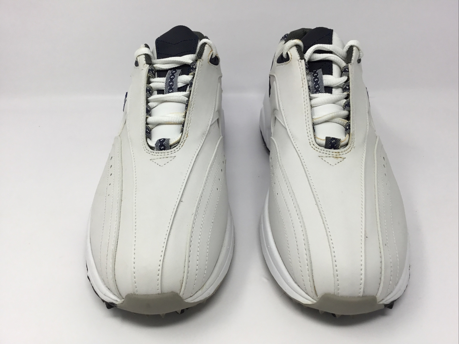 FOOTJOY FJ GREENJOYS SPIKELESS GOLF SHOES MENS SIZE 9.5 WHITE BLUE