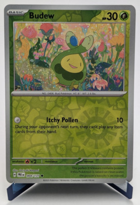 Budew 004/131 Pokémon TCG 2025 Prismatic Evolutions Reverse Holo Common NM