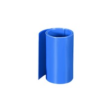 PVC Heat Shrink Tube 75mm Flat Width Wrap for Three 18650 1 Meter Blue